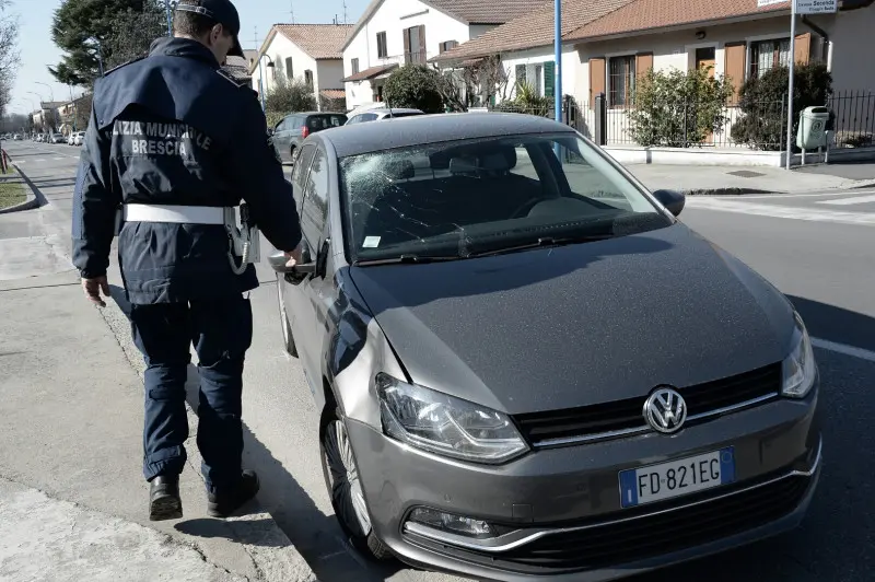 La Volkswagen Polo coinvolta nell'incidente alla Badia