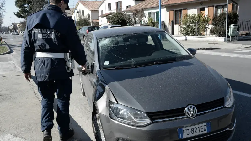 La Volkswagen Polo coinvolta nell'incidente alla Badia