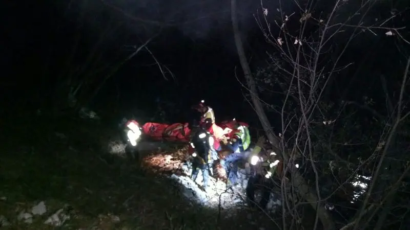 L'intervento del soccorso alpino sul Pizzoccolo