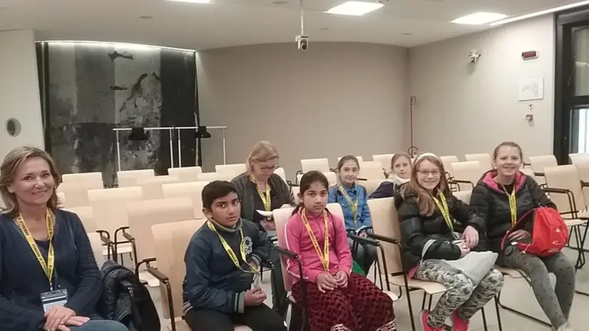 La classe in visita al Gdb