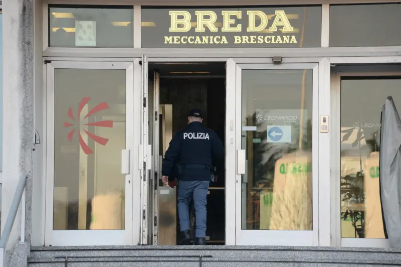 Polizia alla Breda - Oto Melara dopo il rinvenimento dell'ordigno bellico