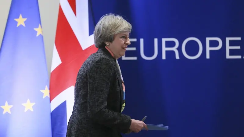 Theresa May, primo ministro britannico all'ultimo Consiglio europeo. Foto Ansa © www.giornaledibrescia.it