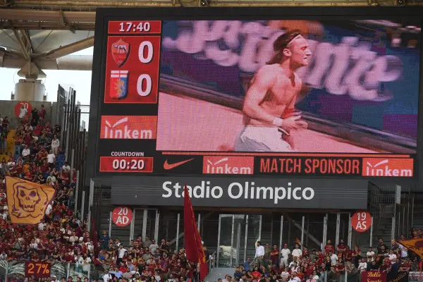 Lacrime all'Olimpico per Francesco Totti
