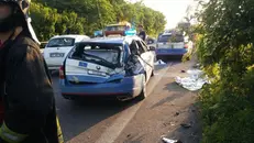 Chiari, auto travolge pattuglie della Polstrada: 4 feriti, uno grave