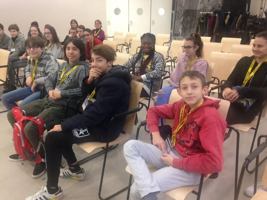 Gli studenti in visita al Giornale di Brescia