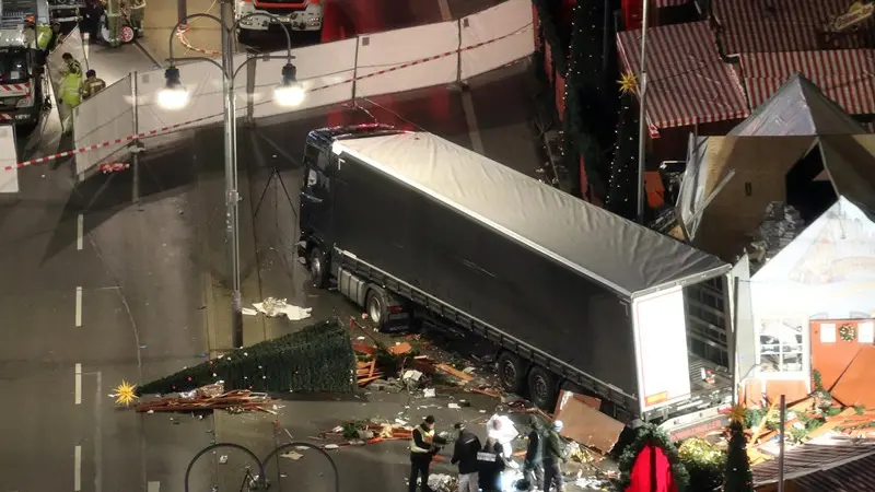 Il luogo in cui è avvenuta la strage a Berlino