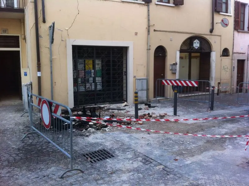 Scoppio in via Trento