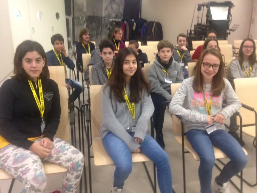 Gli studenti in visita al Giornale di Brescia