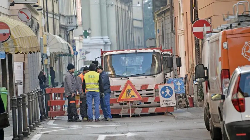 L'intervento in via Moretto