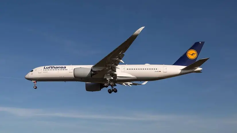 L'A350-900 di Lufthansa a Montichiari