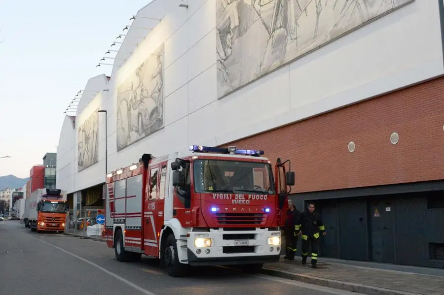 L'intervento dei Vigili del fuoco al Freccia Rossa