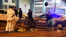 La Polizia sul luogo della sparatoria in cui è rimasto ucciso Amri
