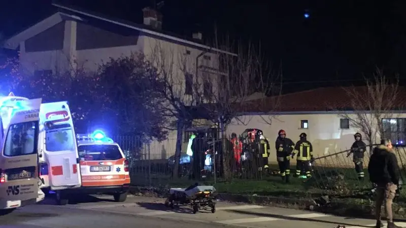 Gavardo, i soccorsi dopo lo schianto del fuggitivo