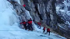Esercitazione sulla cascata di ghiaccio