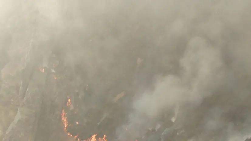 L'incendio dal fronte di Bovegno