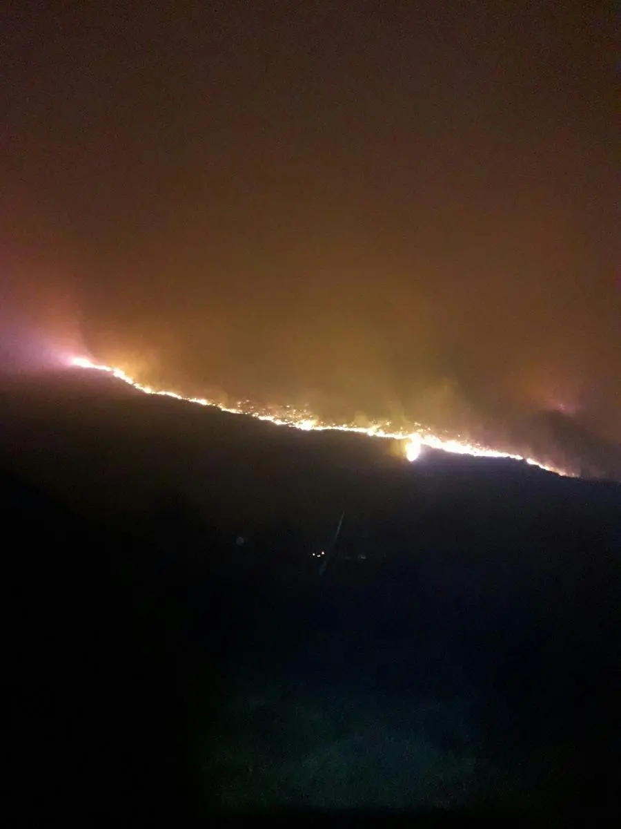 L'incendio dal fronte di Bovegno