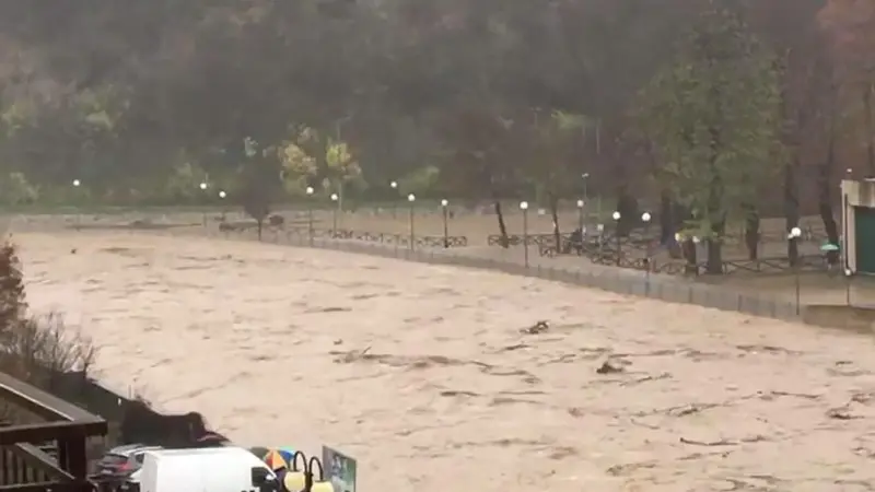 Il fiume Tanaro dopo l'esondazione