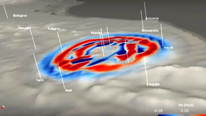 L'onda sismica ha deformato un'area di 130 km quadrati