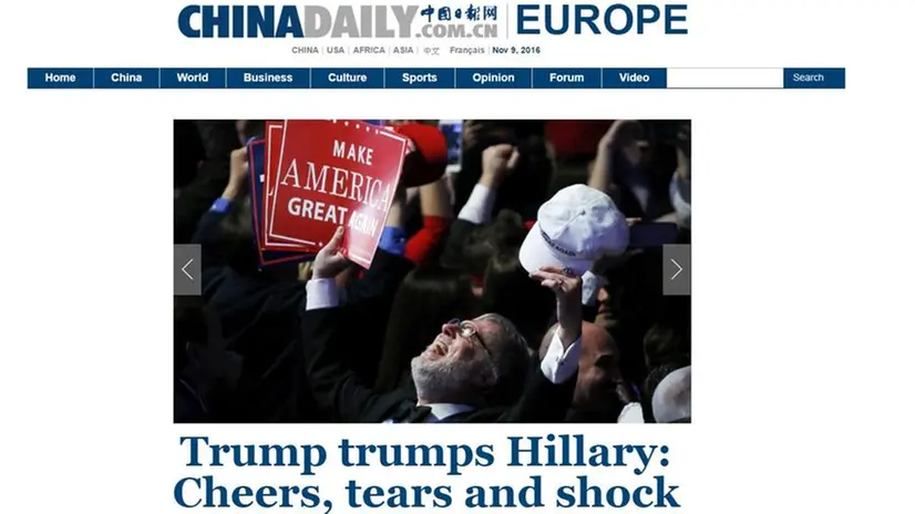 L'annuncio della vittoria di Trump