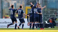 L'esultanza dei giocatori del Brescia - Foto Reporter Zanardelli © www.giornaledibrescia.it