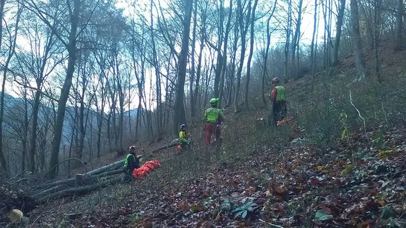 L'intervento del Soccorso alpino a Capovalle
