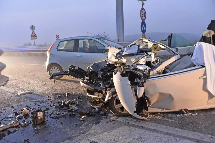 Schianto all'alba a Montichiari
