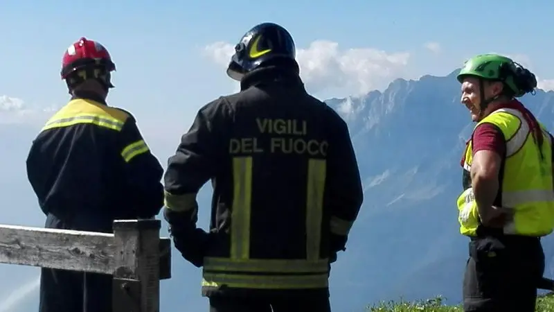 Esercitazione antincendio in alta quota