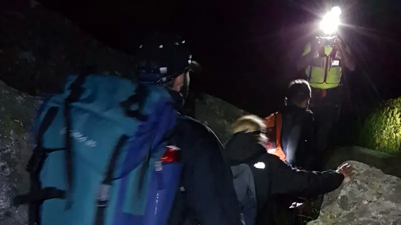 L'intervento del soccorso alpino a Ceto