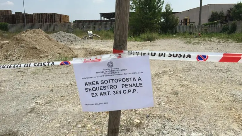 Il terreno sequestrato a Montichiari