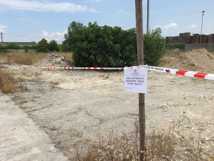 Il terreno sequestrato a Montichiari