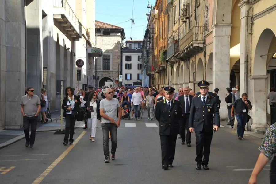 Il presidente Mattarella in centro a Brescia