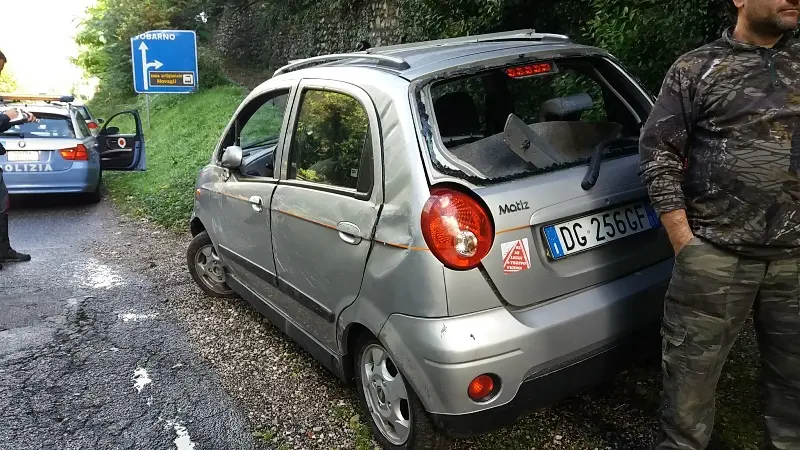 La Matiz dopo il ribaltamento