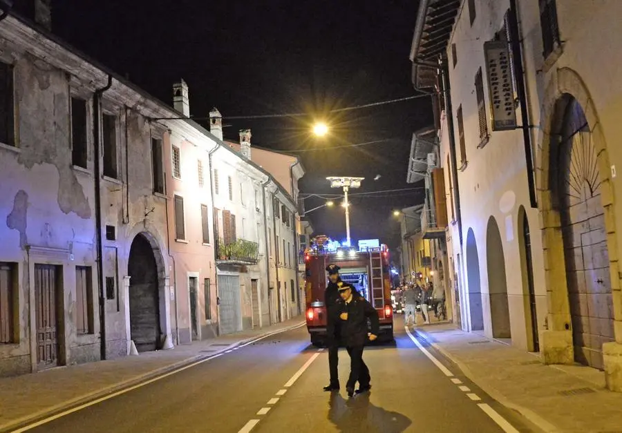 Bagnolo Mella, crollo in via Gramsci