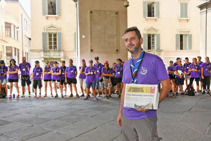 Scout greci in visita a Brescia, le foto