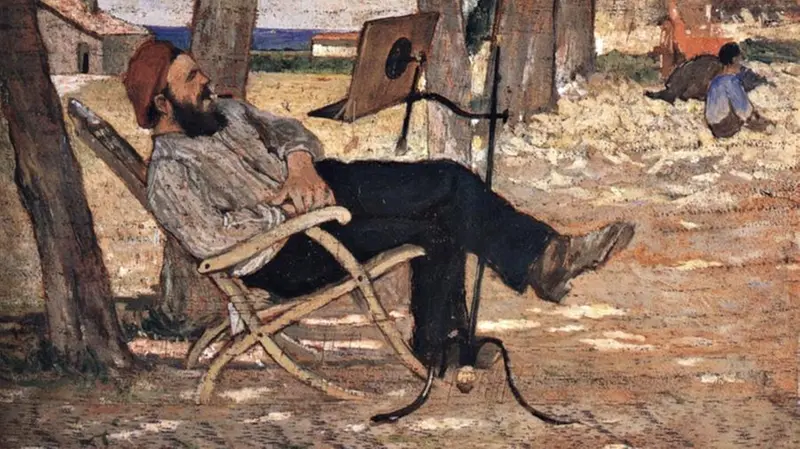 Giovanni Fattori Diego Martelli a Castiglioncello, 1867. Collezione privata