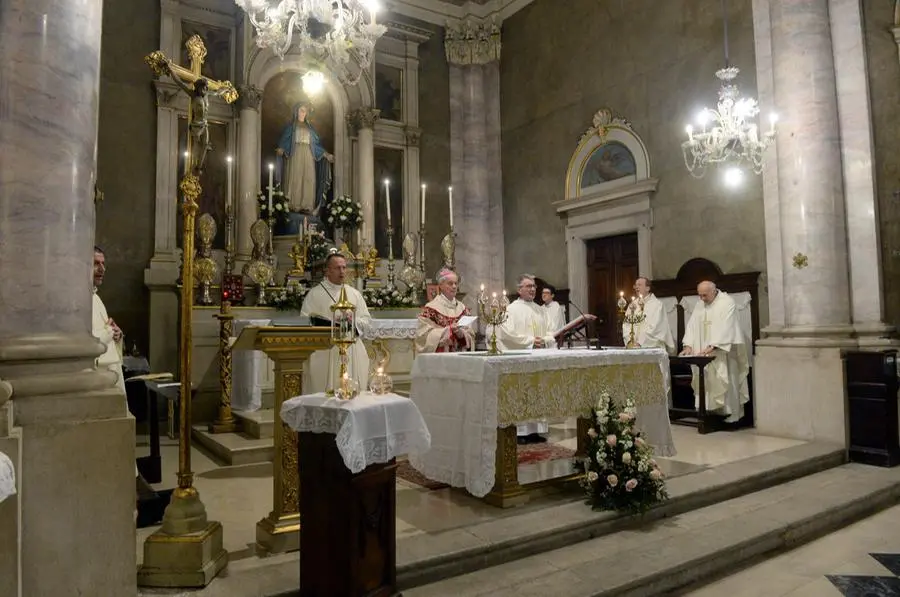 La messa in ricordo del beato Tovini nella chiesa di San Luca