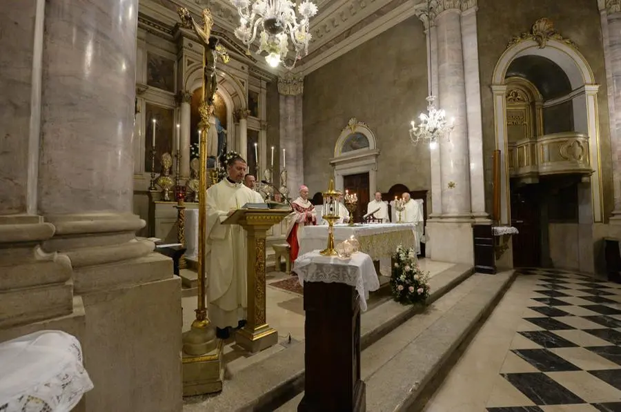 La messa in ricordo del beato Tovini nella chiesa di San Luca