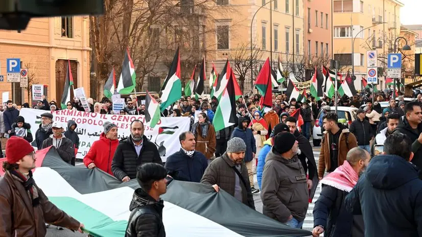 La manifestazione pro Palestina
