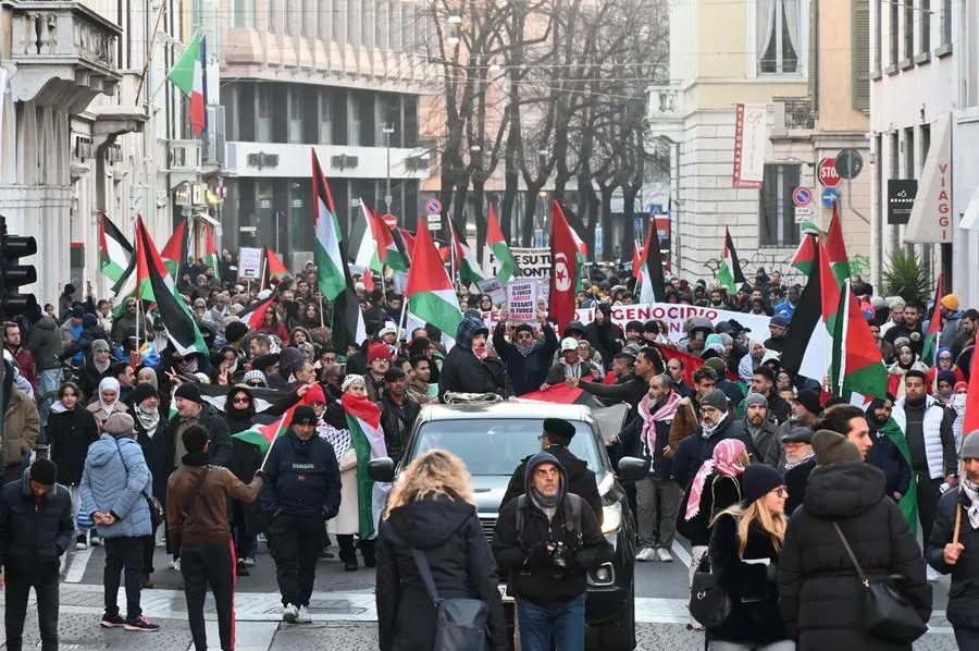 La manifestazione pro Palestina