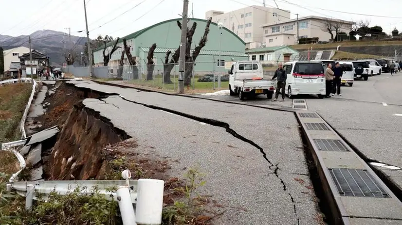 Il terremoto del 1° gennaio in Giappone - Foto Yomiuri Shimbun/Afp/Ansa © www.giornaledibrescia.it