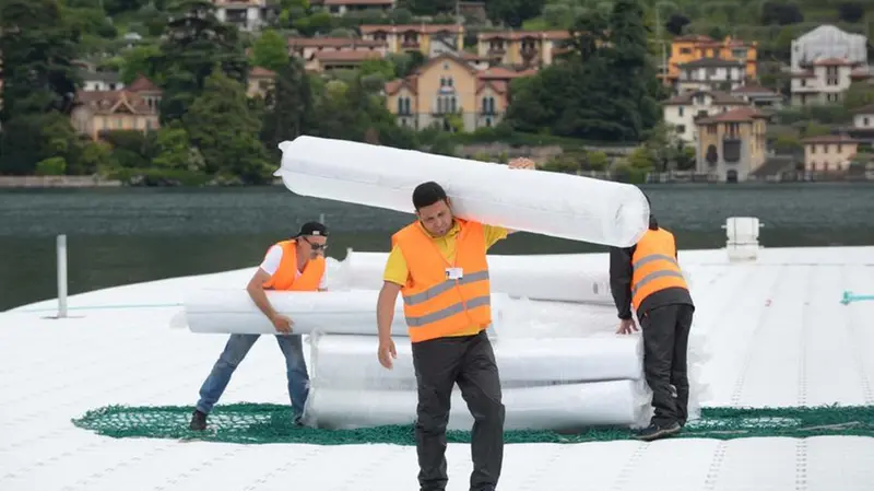 The Floating Piers, l'avanzamento dei lavori