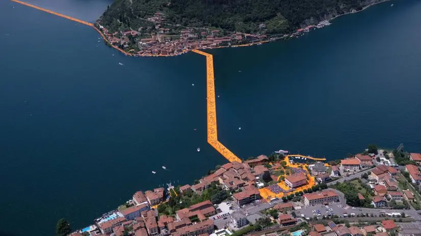 The Floating Piers visto dall'alto