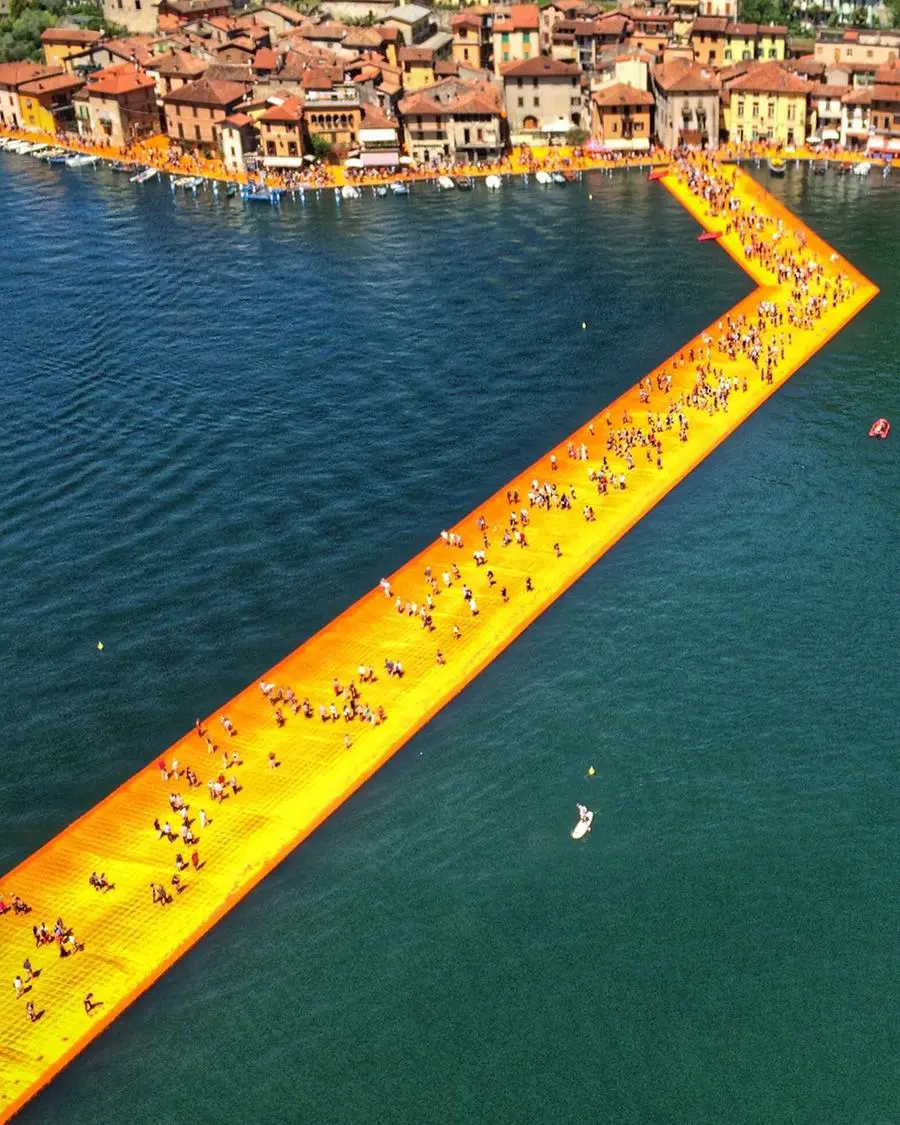 The Floating Piers vista dall'alto