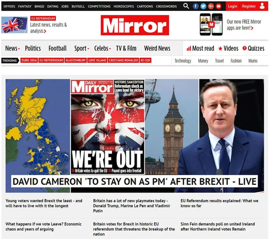 Brexit, come titolano i giornali