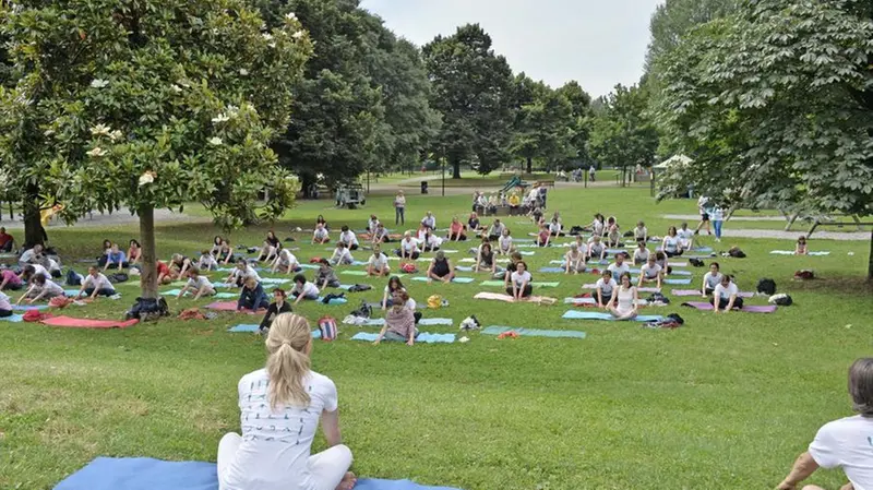 Una lezione di yoga speciale