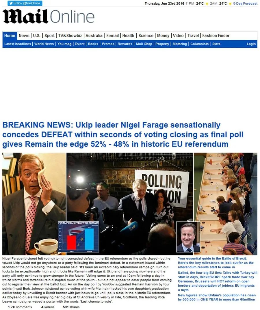 Brexit, come titolano i giornali