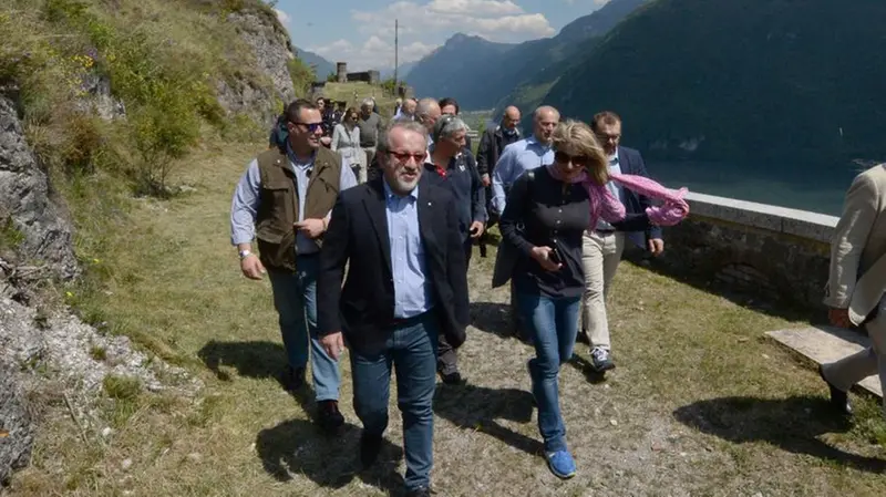 La visita di Maroni alla Rocca d'Anfo