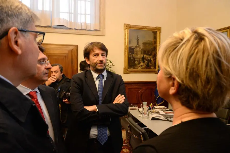 Il ministro Dario Franceschini in visita a Brescia