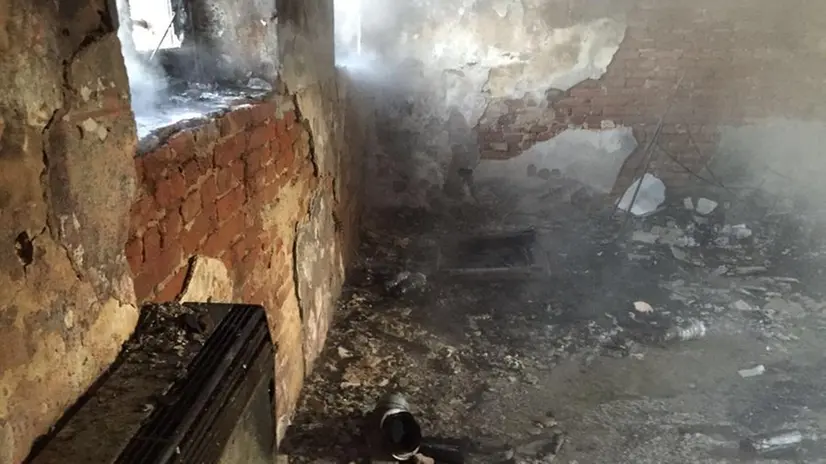 Incendio a Quinzano d'Oglio