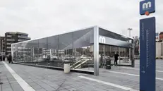 Un rendering delle future tettoie agli ingressi delle stazioni del metrò